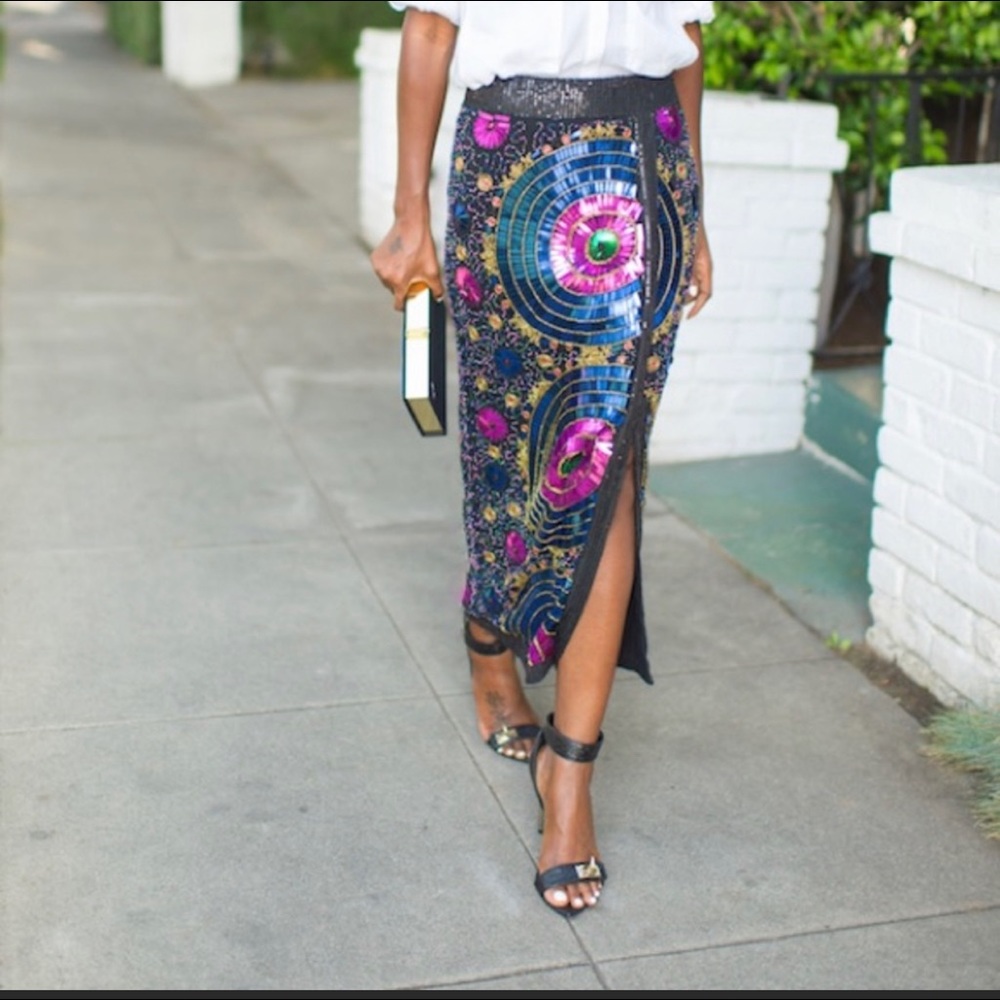 VIRGOS LOUNGE BEADED SKIRT